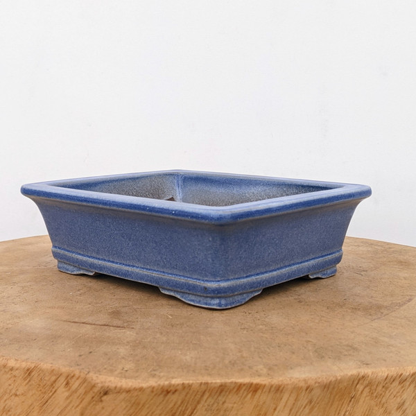 7" Blue Glazed Yixing Bonsai Pot (No. 2373) 7" Blue Glazed Yixing Bonsai Pot (No. 2373)