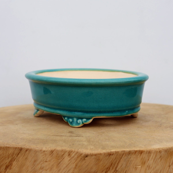 8" Green Glazed Yixing Bonsai Pot (No. 2079)