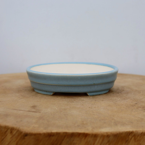 5" Light Blue Glazed Yixing Bonsai Pot (No. 2016)