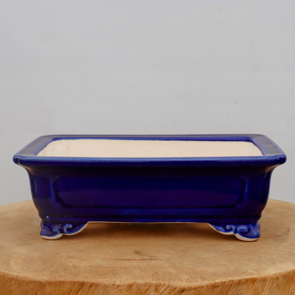 10" Blue Glazed Yixing Bonsai Pot (No. 2076)