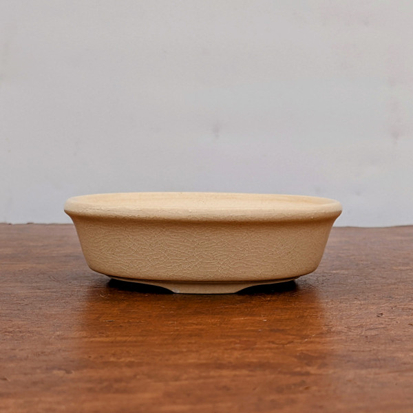 4" Cream Glazed Yixing Bonsai Pot (No. 2005)