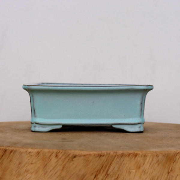 6-Inch Light Blue Glazed Yixing Bonsai Pot (No. 2398f)