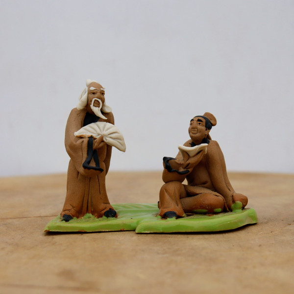 Chinese Mudmen Figurines for Bonsai Trees