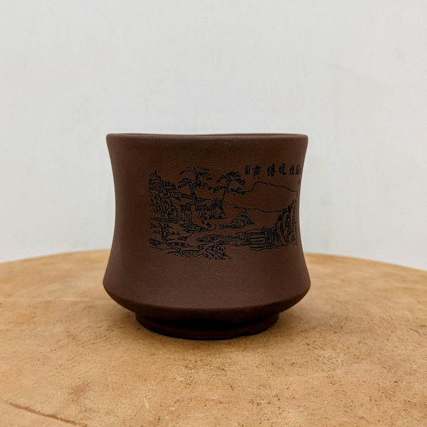 4" Etched Yixing Bonsai Pot (No. 2151)