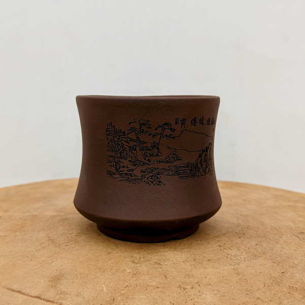 4" Etched Yixing Bonsai Pot (No. 2151) 4" Etched Yixing Bonsai Pot (No. 2151)