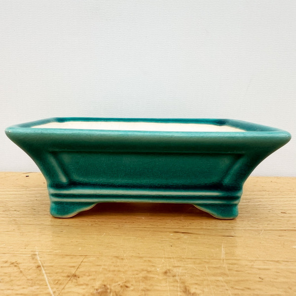 4.5-Inch Small Glazed Yixing Ceramic Bonsai Pot (No. 2560c)