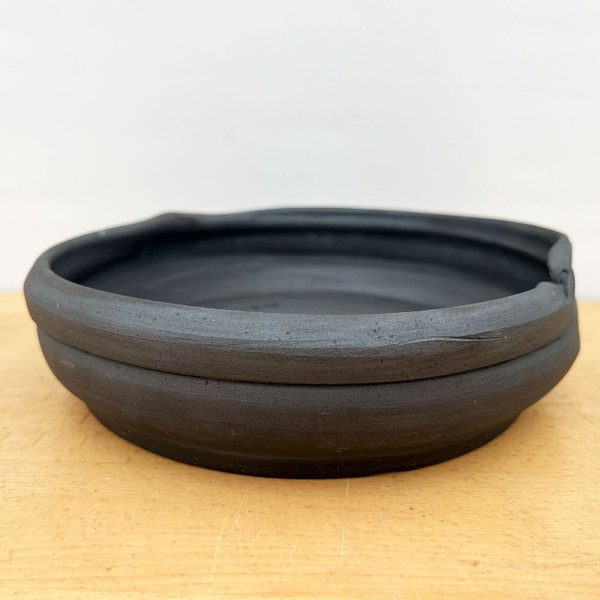 9" Handmade Round Bonsai Pot / Planter by Paul Olson (No. 495)