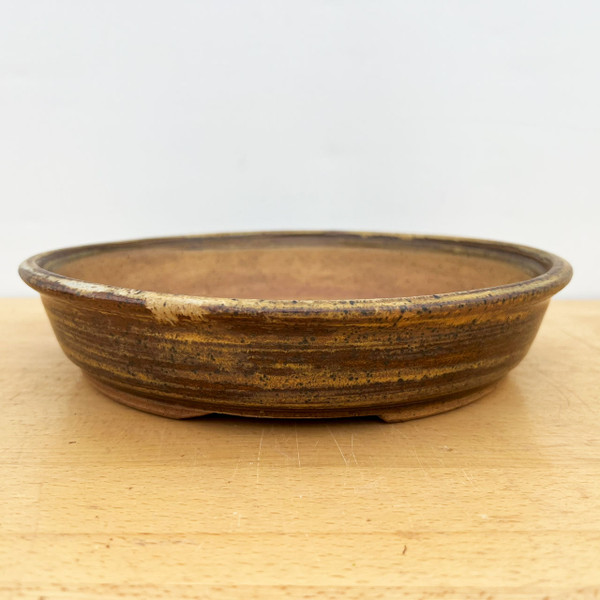 10.5" Handmade Round Bonsai Pot / Planter by Paul Olson (No. 518)