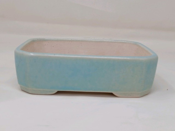 5-Inch Light Blue Glazed Yixing Bonsai or Succulent Pot (No. 2022A)