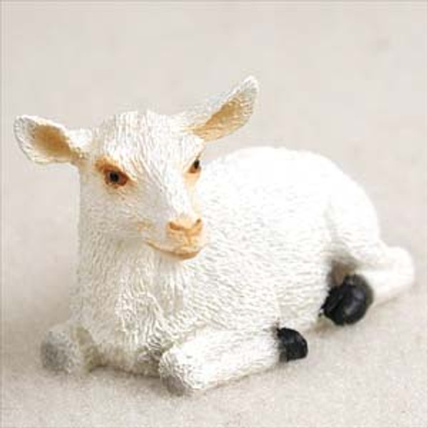 Goat White Bonsai Tree Figurine