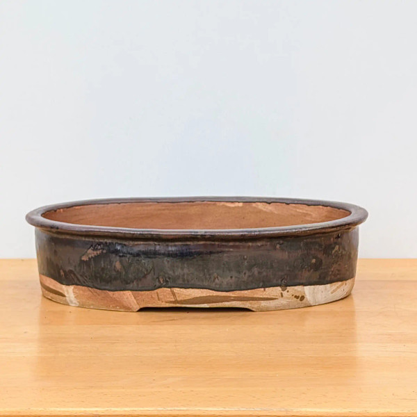 13-Inch Handmade Ceramic Bonsai Pot by Artist Bruce Lenore