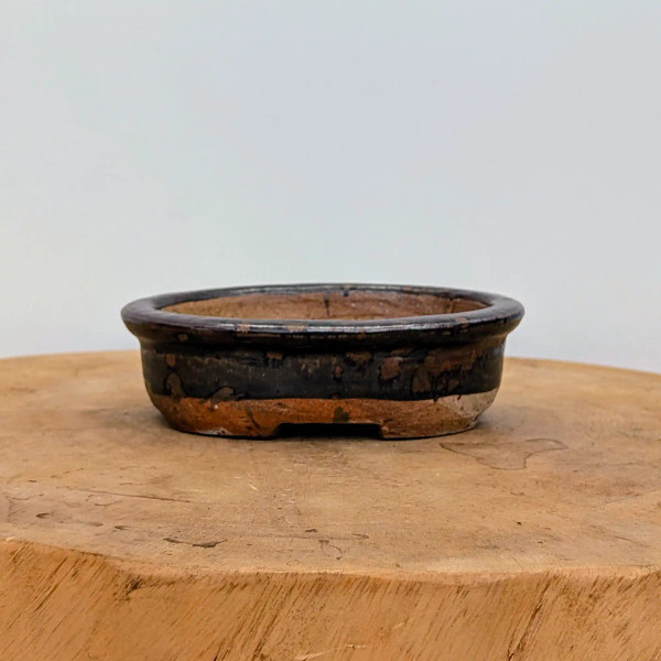 5-Inch Handmade Ceramic Bonsai Pot by Artist Bruce Lenore (No. 41)
