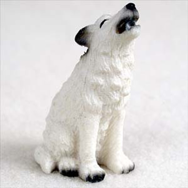 Wolf White Bonsai Tree Figurine