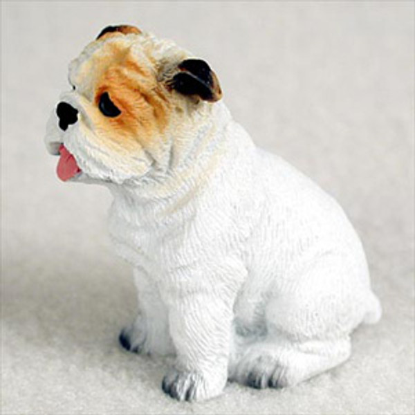 Bulldog White Bonsai Tree Figurine