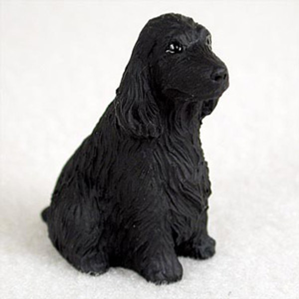 Cocker Spaniel English Black Bonsai Tree Figurine