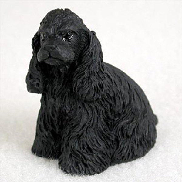 Cocker Spaniel Black Bonsai Tree Figurine