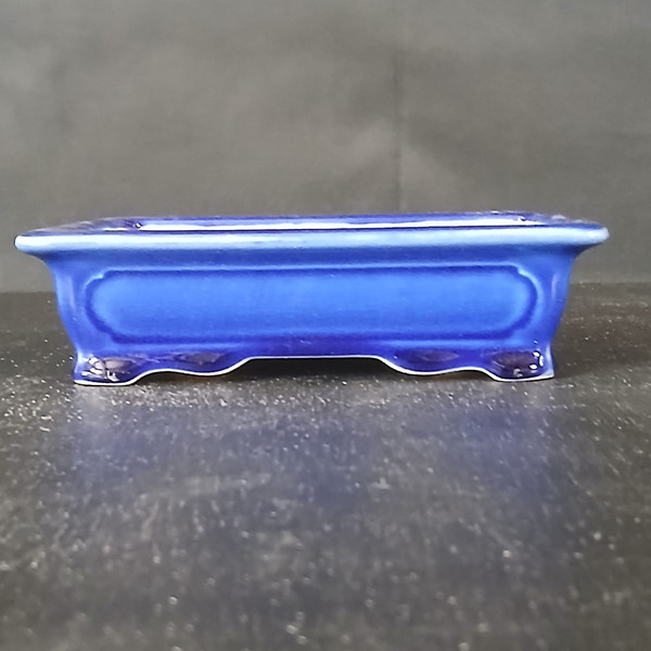 7-Inch Glazed Rectangle Yixing Ceramic Bonsai Pot (No. 2327b)