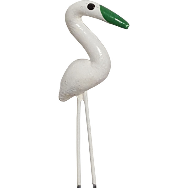Fairy Garden Figurine - White Stork with Green Beak (FGF-082)