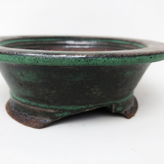 6.25"x2" HAND MADE ROUND BONSAI POT (HM977)