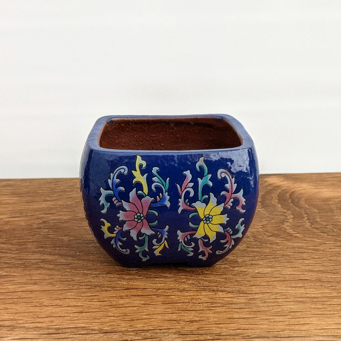 3" Quality Glazed Painted Yixing Pot (No. 1067b)