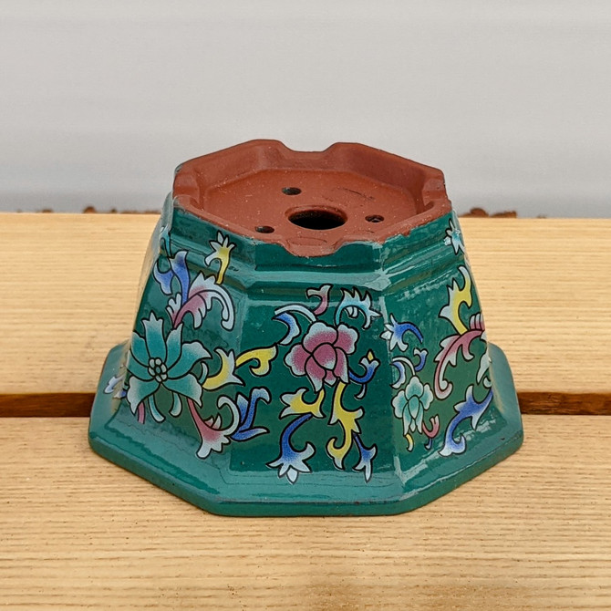 4" Quality Glazed Painted Yixing Pot (No. 1070g)