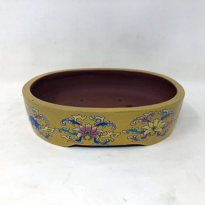 6" Quality Glazed Painted Yixing Pot (YX1071y)