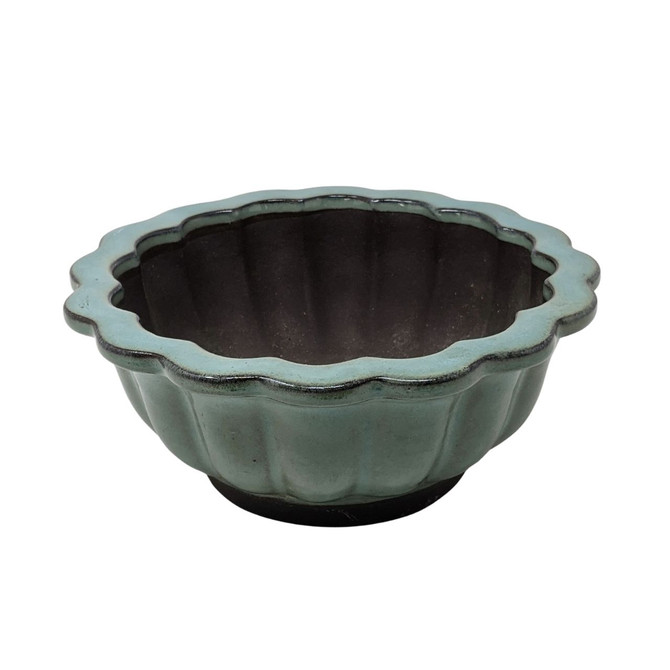 Glazed Round Ceramic Pot in Light Green (Choose Your Size)