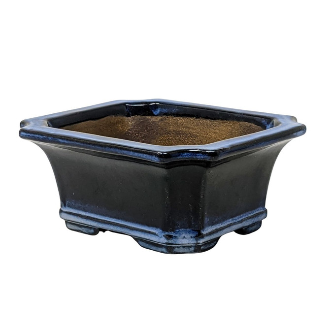 5" Navy Blue Glazed Yixing Pot (1116)