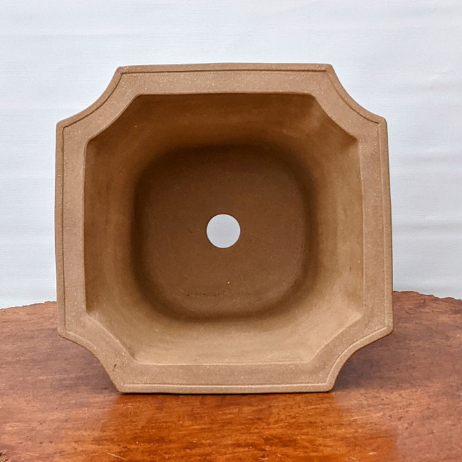 14" Unglazed Etched Yixing Ceramic Pot (No. 1672)