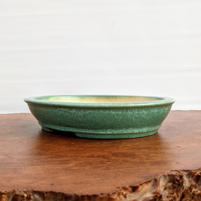 10" Glazed (Green) Yixing Bonsai Pot (No. 1525)