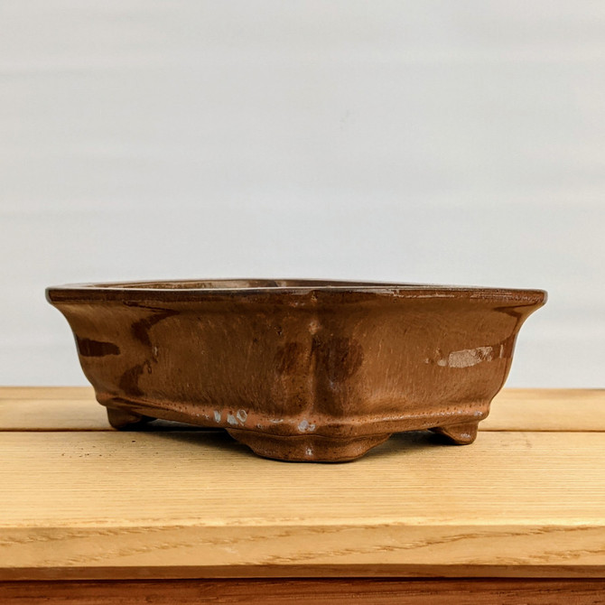 6" Glazed Yixing Bonsai Pot (No. 1533)