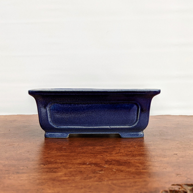 7" Glazed (blue) Yixing Bonsai Pot (No. 1553)