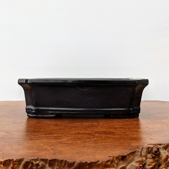 9" Glazed Rectangular Yixing Bonsai Pot (No. 1797J)