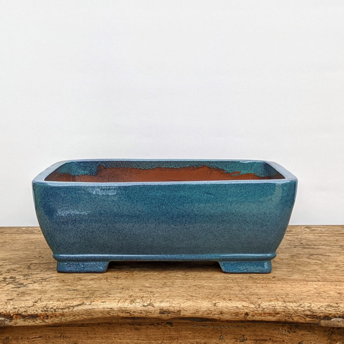 13" Blue Glazed Yixing Bonsai Pot (No. 1714)