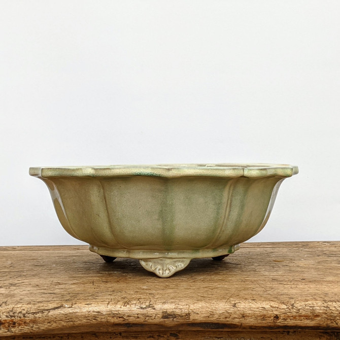 12" Round Glazed Yixing Bonsai Pot (No. 1807a)