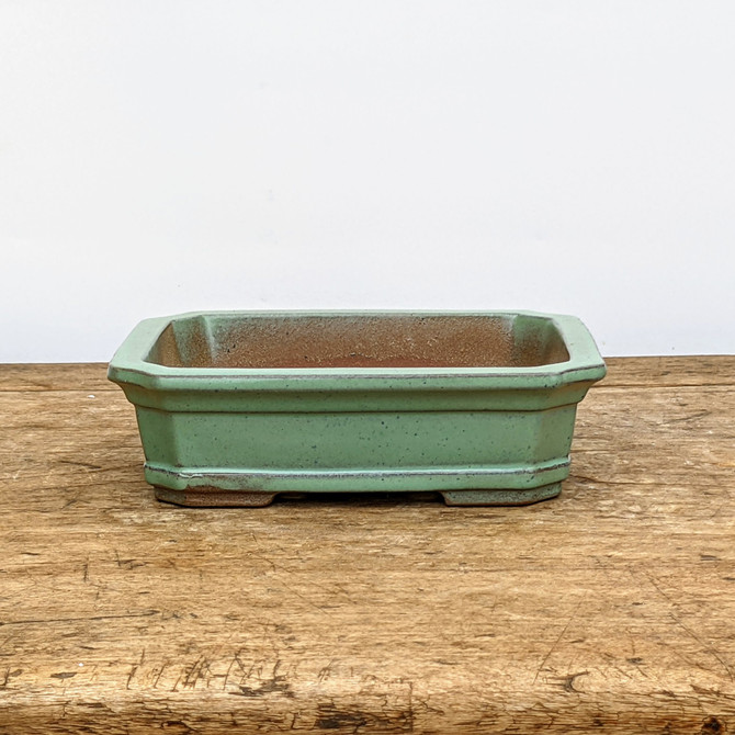 6" Rectangular Glazed Yixing Bonsai Pot (No. 1814)