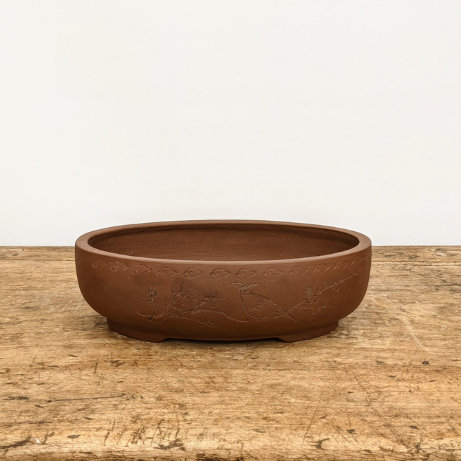 8" Etched Yixing Bonsai Pot (No. 1825)