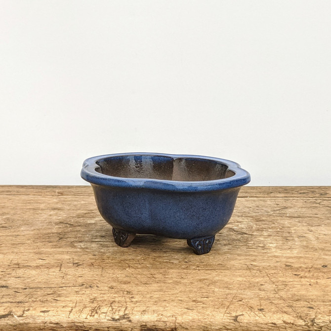 7" Blue Glazed Yixing Bonsai Pot (No. 1855)