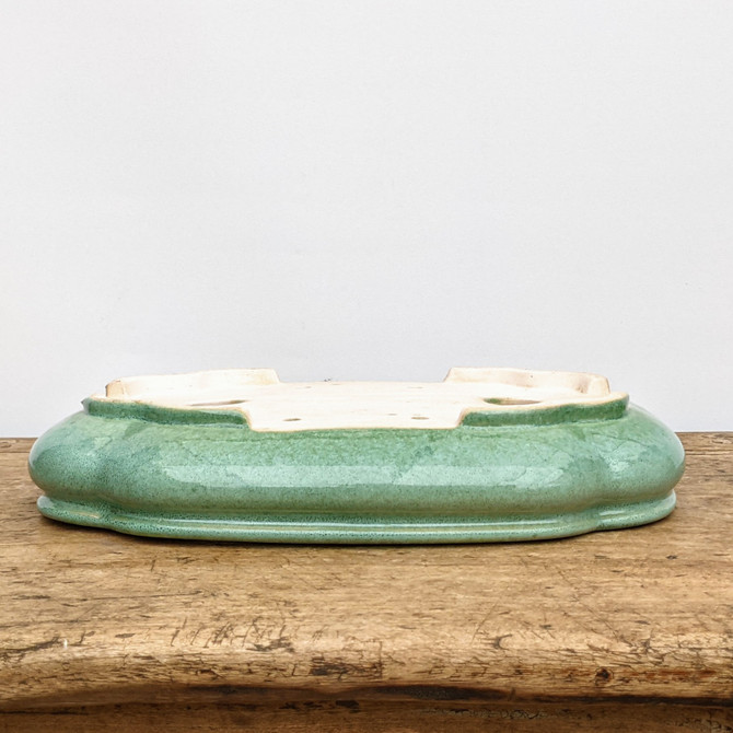 12" Green Glazed Yixing Bonsai Pot (No. 1862c)