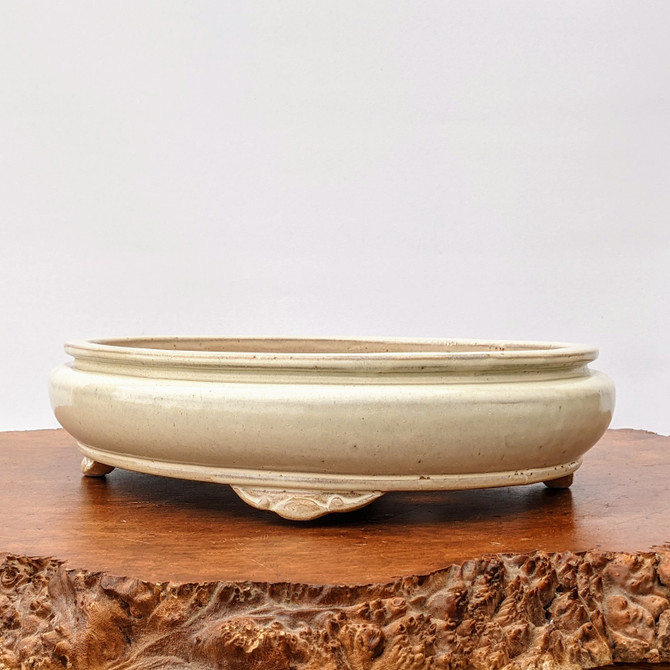 15" White Glazed Yixing Bonsai Pot (No. 1866)