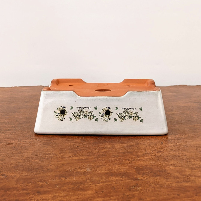 6" White Glazed Yixing Bonsai Pot (No. 1869)