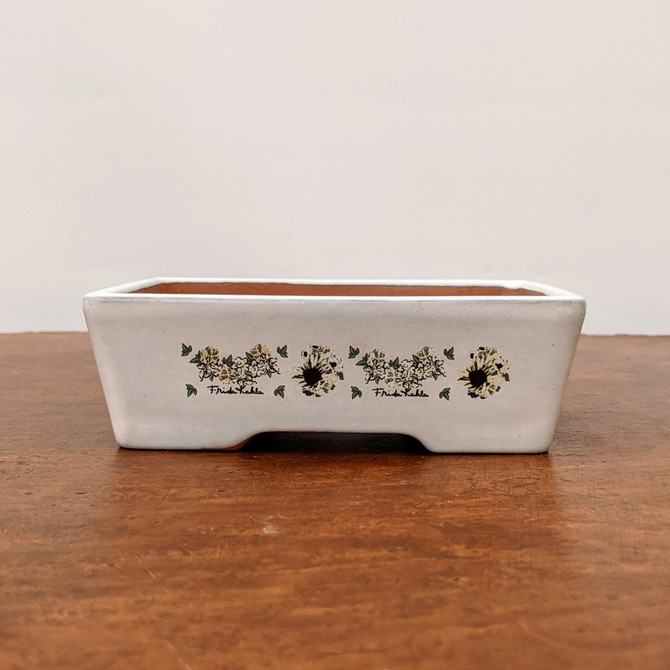 6" White Glazed Yixing Bonsai Pot (No. 1869)