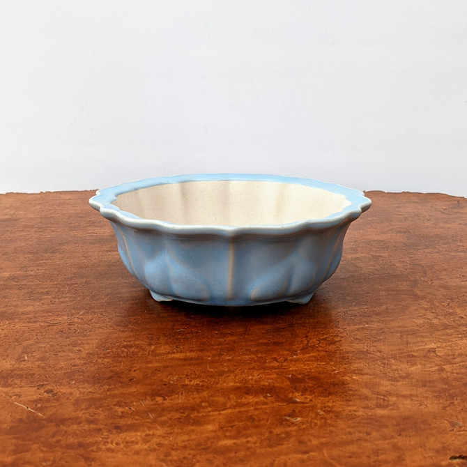 6" Light Blue Glazed Yixing Bonsai Pot (No. 1878a)