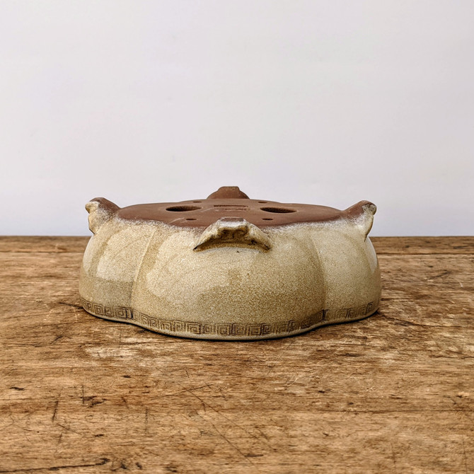 6" Cream Glazed Yixing Bonsai Pot (No. 1883)