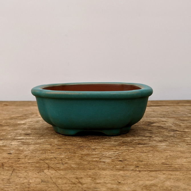 4" Green Glazed Yixing Bonsai Pot (No. 1924)
