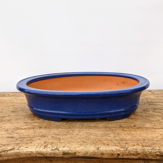 13" Blue Glazed Yixing Bonsai Pot (No. 1933)