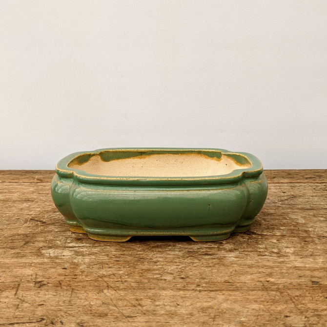 6" Green Glazed Yixing Bonsai Pot (No. 1942)