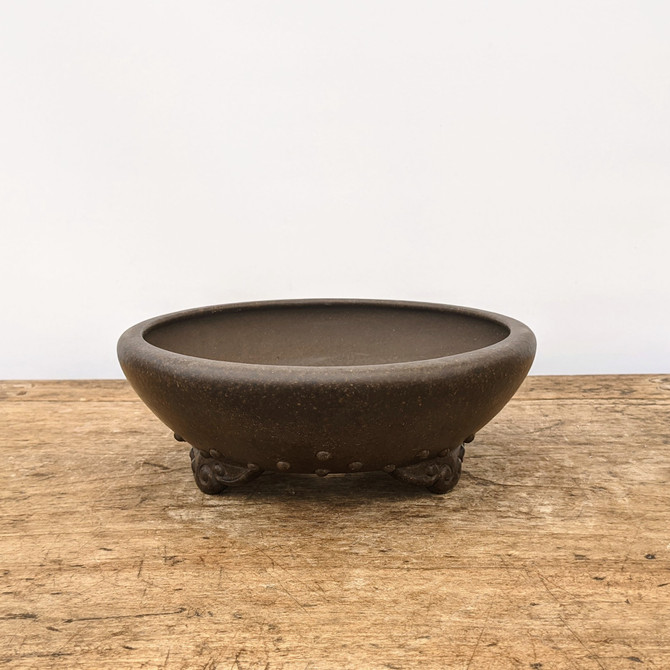 8" Round Unglazed Yixing Bonsai Pot (No. 1946)