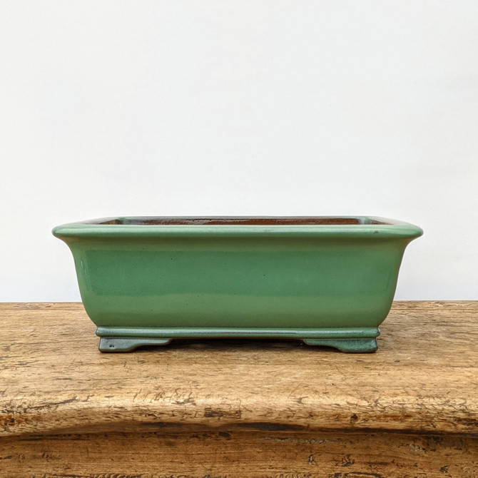 12" Green Glazed Yixing Bonsai Pot (No. 1954)