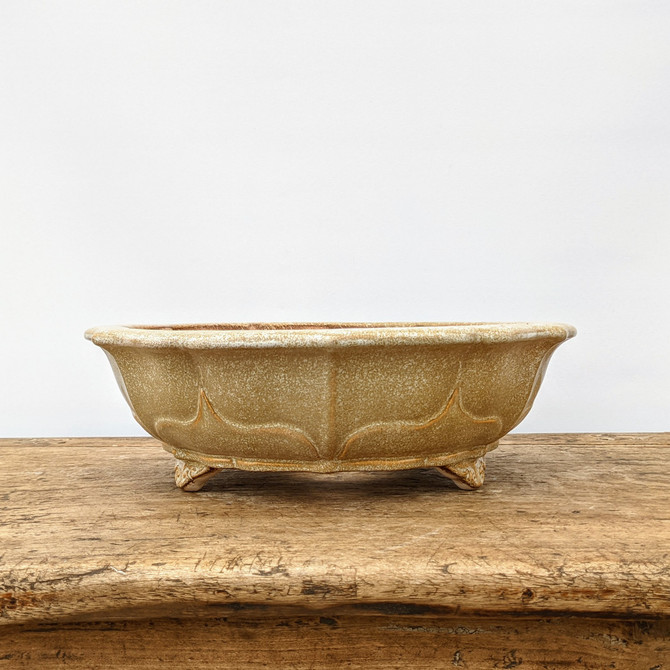 12" Round Glazed Yixing Bonsai Pot (No. 1826d)